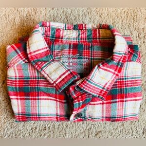 Cat & Jack Festive Plaid Kids Button-Down Shirt
